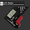 Miniatyrbilde 5 av 5: Batteritester digital universal 1.5V 9V AA Mignon Micro AAA Tester Batteri