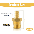 Miniatyrbilde 2 av 5: Luftfylleradapter, Messing Luftslangeadapter 1/4\" NPT (M) til Standardventil (M)
