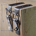 Miniatyrbild 3 av 5: 90 Grader Anka-Munstycke Spänne Hänglås Fjäderbelastad Dragspänne Lås Klämma Silver Hasp Lås Fångst A