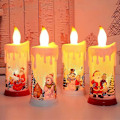 Miniatyrbilde 3 av 5: LED Julelys, Julenissen Snømann Flammeløse Lys, Juleflammeløse Lys for Julerfest Hjem