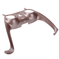 Miniatyrbilde 3 av 5: Dekorativt deksel Stripe Skin Shell Clamp Kontroller Erstatning for PS5 Gamepad Rose Golden