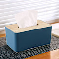 Miniatyrbilde 4 av 5: Bambus Tissue Box, Tissue Box Rektangulær Tissue Box Baderomservietter Dispenser Våt Tissue Box
