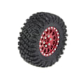 Miniatyrbillede 4 af 5: 4 stk. 64x24 mm 1,2 tommer Metal Beadlock Fælgbælte Dæksæt Til 1/18 1/24 Rc Crawler Bil Aksial Scx24 Ax