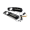 Miniatyrbilde 2 av 5: Frontlykter LED-kjørelys Grill Tåkelysramme Bil For A4 B6 2001-2005 8e0807681