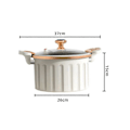 Miniatyrbild 3 av 5: Romersk Gryta Mikrotryckskokare Non-stick Soppgryta Induktionshäll Universal Binaural Högvärdig Mikrotryckskokare Matlagningsgryta med Stor Kapacitet