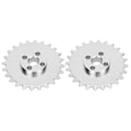 Miniatyrbilde 1 av 3: 2 stk. 24-tanns tannhjul Sink Alloy Tannet Kjedegir Industrirobotdeler 52mm X 6.8mm YEMAA