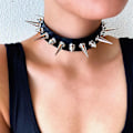 Miniatyrbillede 2 af 5: Emo Spike Choker Punk Halsbånd Goth Halskæde Mode Vegan Læder Bælte Chocker Tilbehør Harajuku Gothic Smykker Halloween