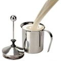 Miniatyrbilde 1 av 5: 400ml Melkeskummer i Rustfritt Stål med Dobbel Sil for Melk, Melkeskum, Kaffe