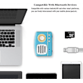 Pikkukuva 5 / 5: Kannettava bluetooth retro -kaiutin, langaton mini retro -kaiutin, rikkaalla bassolla, stereo