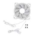 Miniatyrbilde 1 av 5: RGB Kabinettvifte 12cm 4pin PWM 3pin ARGB RGB Bakgrunnsbelyst 9 Vifteblader Sterk Luftstrøm Super Stille PC-vifte for PC Stasjonær Kabinett