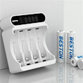 Miniatyrbilde 5 av 5: On C9023l 4-sporers LCD-skjermvisning Hurtiglading Lader for AA/AAA 1.2V Ni-MH Oppladbare Batterier