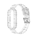 Miniatyrbilde 4 av 5: Smartklokke Erstatningsremmer PU Myk Gummi Smartklokke Armbånd for Xiaomi Band 7 Transparent Hvit