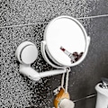 Miniatyrbild 1 av 4: Sugpropp Väggspegel Badrumsspegel Sminkspegel Väggmonterad Spegel 360 Justerbar Dubbelsidig Förstoringsspegel Bordspegel