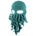 BomHCS Blekkspruthatt Håndstrikket Blekspruthatt Varm Vinterlue i Ull Morsom Ferielue med Øreklaffer Tiffany Blue