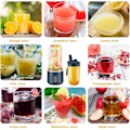 Miniatyrbild 5 av 5: 400ml Mini Juice Blender, Portabel Blender Kopp Sex Blads Juice Mixer Blender