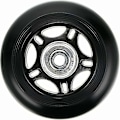 Miniatyrbillede 4 af 5: stk. kassehjul udskiftningshjul leje reparation til gaffelkasser 70 24 mm, sort-Yvan