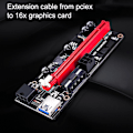 Pikkukuva 3 / 5: VER009S Kannettava USB 3.0 PCI-E 1X - 16X GPU Express Riser -kortti kaivurille
