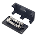 Miniatyrbild 5 av 5: 100a Sammelskena Kraftig Strömfördelningsblock Sammelskena Box Modul Med 12xm4 M6 Terminaldubbar För Bil Husbil Båt Svart