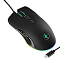 Miniatyrbilde 3 av 5: USB C Mus Type C Ergonomisk Kablet Mus RGB Gaming Mus Optisk Mus