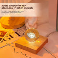 Miniatyrbillede 4 af 5: 2 Stykker Træ Lys Display Base Træ Led Display Base Krystal Glas Lys Base Stativ Træ Led Di