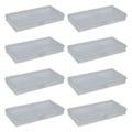 Miniatyrbilde 1 av 5: Rektangulær Tom Mini Gjennomsiktig Plast Oppbevaringsboks Container-