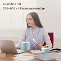 Miniatyrbild 4 av 5: Müsli-mugg för att ta med med sked inuti matlåda - FÄRG: blå
