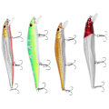 Miniatyrbillede 2 af 5: 4 stk. Fiskesim 14cm/23g Crankbait Wobblers 3D Øjne Aborre Kunstig Agnsfisk Gedde Karpe Agnsfisk Svømmeagnsfisk