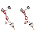 Miniatyrbilde 1 av 5: 2x Gitar Ledningsnett 3-veis Bryter 1v1t 500k Elektrisk Gitar 2 Humbuckers
