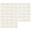 Pikkukuva 1 / 5: 50 KPL Kalligrafia Sapluuna Aakkoset Uudelleenkäytettävä Kursiivi Sapluuna Aakkoset Sisältää Kirjaimet Numerot