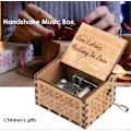 Miniatyrbilde 4 av 4: Can't Help Falling In Love Musikkboks i Tre, antikk Gravert Musikkboks Etui til Bursdag