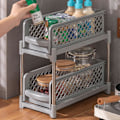 Miniatyrbilde 5 av 5: Utsvingbar Kurvorganisator | Baderom Skyvekurv | Dobbel Organisering |