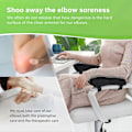 Miniatyrbillede 2 af 5: LargeLeaf Stol Ergonomisk Armlæn Kølende Gel Puder Albue Pude Trykaflastning Kontorstol Gaming Stol Armlæn med Memory Foam Armlæn Puder 2 Stk