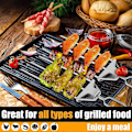 Miniatyrbilde 4 av 5: 2 stk. 3-veis kabobspyd i rustfritt stål, grillspyd med oppbevaringspose, 3-grenet spyd