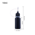 Miniatyrbillede 3 af 5: 10 stk. Præcisionsapplikatorflasker med spids, sort metalnål, plastikflaske, 10 ml præcisionsapplikatorflasker med spids