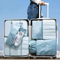 Miniatyrbild 3 av 4: Reseväska för toalettartiklar Travel Manager 7-delad Toalettartiklar och Sminkväska Kläder och R-väska Väska Himmelblå Twill Sju-delad Suit