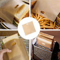 Miniatyrbillede 4 af 5: Genanvendelige Toasterposer Non-Stick Toast Sandwichposer, Plastikpose til Sandwiches Let at Åbne, Toastposer 10 stk. A