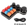 9 Tangenter Programmerbart Tangentbord 3 Rattar Enhands USB Mini Macro Mekaniskt Gaming Tangentbord för Kontor