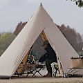 Miniatyrbild 3 av 4: Utomhus Camping Vandring Pyramidtält Stöd Multifunktionell Triangulär Stöd A-formad Tältstöd