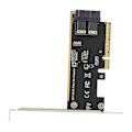 Pikkukuva 4 / 5: PCIE X8 - U.2 -sovitinkortti, kaksoisportti SFF 8643 Mini SAS HD 36Pin PCIE -sovitinkortti tavalliselle pöytäkoneelle YEMMA