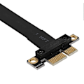 Miniatyrbillede 4 af 4: 20 cm PCI E 1X 90 Grader Højhastigheds Forlængerledning med Guldfingerbeskyttelsesdæksel YEMMA