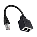 Miniatyrbillede 1 af 3: Rj45-ethernet-splitter, 1 Stik Til 2 X Hun Lan-internet-kabeladapter Well s202412246515