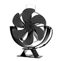 Miniatyrbillede 3 af 5: \"1 stk. Legeret Træovnsventilator Multi-vinkel Justerbar Pejseventilator (sort)\"