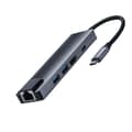Miniatyrbilde 1 av 5: 5-i-1 Type-C til USB3.0 PD Dokkingsstasjon Hub Dock Adapter Konverter
