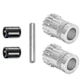 Miniatyrbillede 1 af 5: Dual Drive Gear Rustfrit Stål Opgraderings Feed Gear Ekstruder Kit til 3D Printer Dele Rustfrit Stål