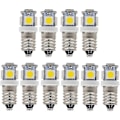 Miniatyrbilde 1 av 5: 10-pakning E10 9v Kald Hvit 5smd 5w LED-pærer (Kald Hvit, 9v)