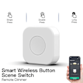 Miniatyrbilde 3 av 5: Tuya Zigbee Trådløs Minibryter En-knapps Trykknappkontroll Scene Smart Fjernkontroll Hjem Aut