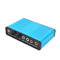 Pikkukuva 2 / 5: USB 6-kanavainen 5.1 / 7.1 Surround Ulkoinen Äänikortti PC Kannettava Pöytäkone Tabletti Audio Optinen Adapterikortti Äänitys K Laulu