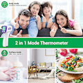 Miniatyrbillede 5 af 5: Pande Termometer, med LCD-display, Berøringsfrit Infrarødt Termometer LCD-skærm med Feberalarm og Hukommelsesfunktion