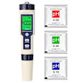 Miniatyrbillede 1 af 5: 5 i 1 Professionel Multi-parameter Combo Testmåler Ph/ec/tds/salinitet/termometer Digital Multifunktionstester Vandkvalitetstester