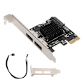 Miniatyrbillede 1 af 5: PCIE til Power ESATA Udvidelseskort 2 Port 6.0Gbps Understøtter Hot Swap Plug and Play PCI Express SATA Kort til Desktop YEMMA
